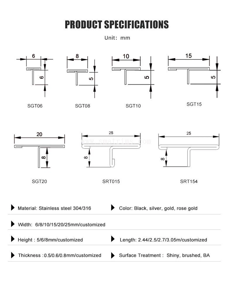 stainless steel tile trim 6mm (10)
